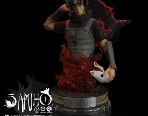 宇智波鼬stl，火影忍者STL，火影手办模...