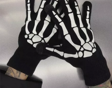 幽灵同款骷髅针织魔爪手套 使命召唤同款战术...