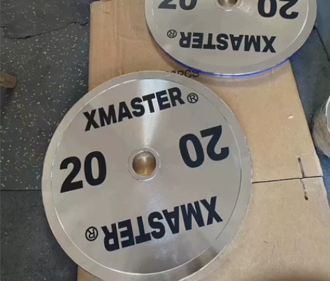 大量钢片 电镀杠铃片杠铃片大孔100kg商...