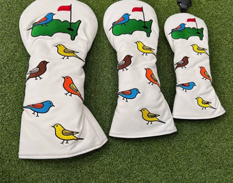 高尔夫帽套大中小三个一套 小鸟球杆保护套 ...