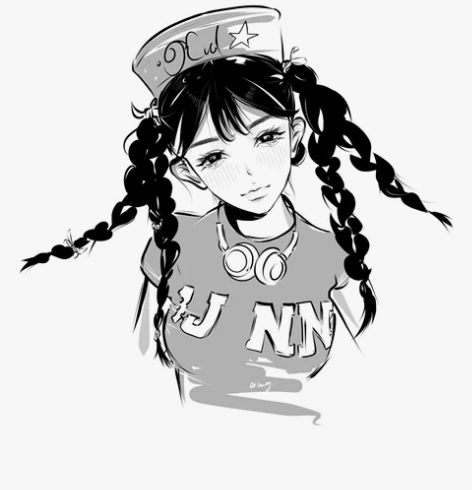 简约风日漫头像约稿定制 大小：画到胸部背景...