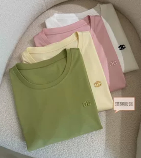 瑛瑛服饰定制光泽柔软双面棉！松针工艺简约刺...