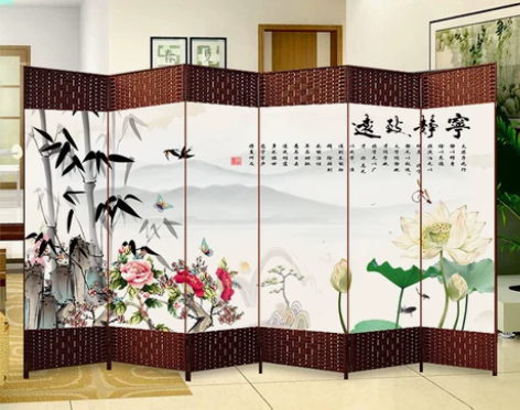 屏风隔断墙简约现代折屏客厅卧室移动折叠遮挡...