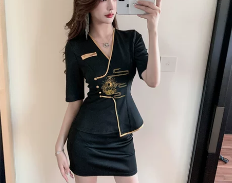 足浴技师工作服高端美容院养生馆工装足疗按摩...