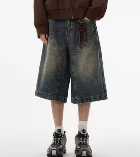 尾郎的店美式高级感牛仔裤男复古裤子欧美伐木...