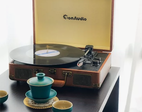 家用黑胶唱片机蓝牙音箱老式电唱机户外复古留...