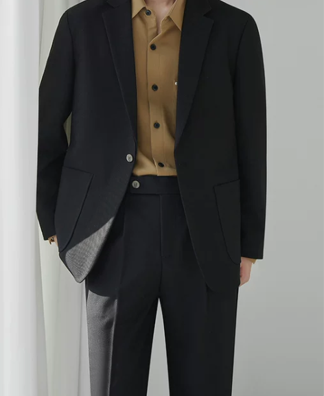 春秋新款高级感休闲西装男套装韩版轻熟风宽松...