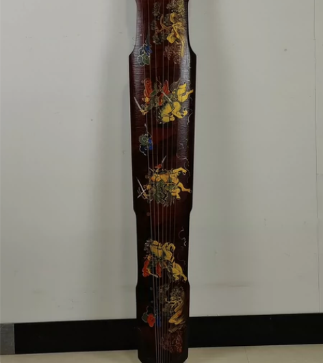 大漆彩绘——古琴 尺寸：长122、宽20c...