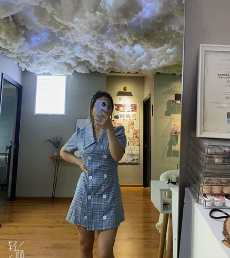 蓝白格子Jk群，泡泡袖 感兴趣的话点“我想...