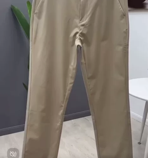 海澜之家男士夏季薄款天丝棉卡其色休闲裤长裤...