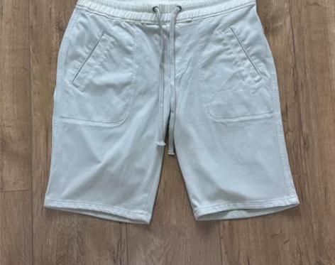 米白 全棉抽绳短裤男 腰围2尺4 80cm...