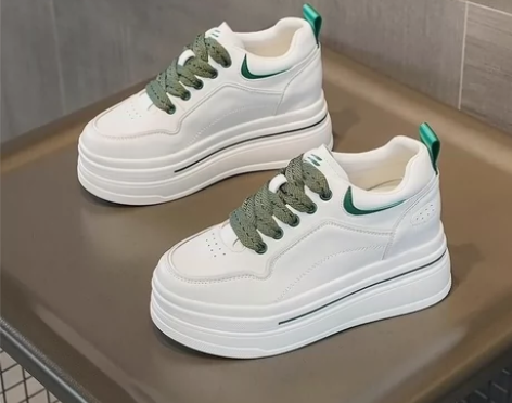 内增高女鞋厚底松糕小个子真皮百搭春夏秋季休...