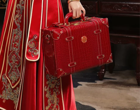 结婚皮箱陪嫁箱新娘箱子嫁妆箱彩礼箱婚嫁箱