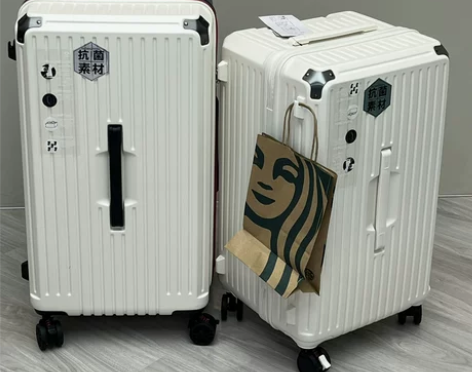 日落萤光超大容量行李箱女登机行旅箱37行李...