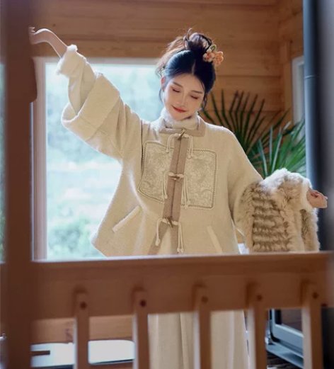 出 七月夕原创汉服 香草可可 牛角扣汉元素...