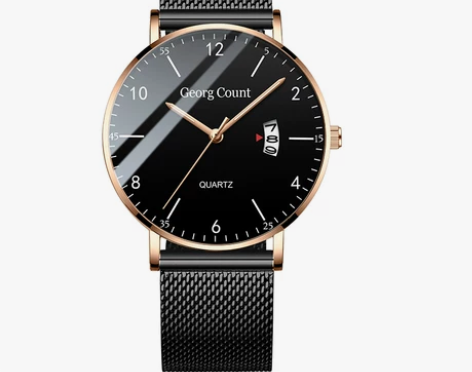 虫洞概念高中全自动超薄手表男学生石英表潮流...