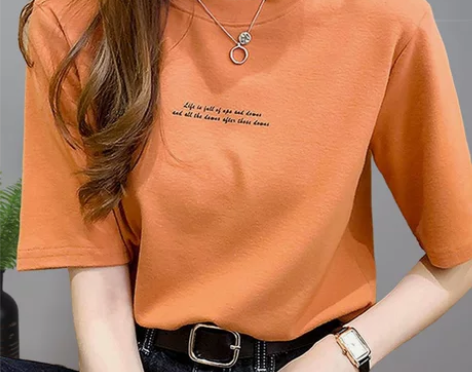 学院风显瘦t恤女生夏季新款衣服2024韩版...