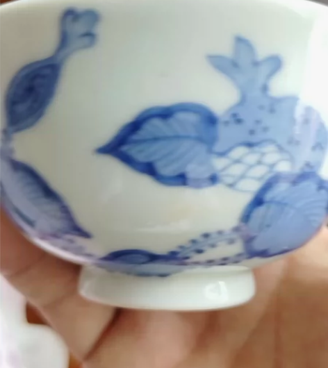 青花盖碗标价≠卖价品相如图不包邮一经成交不...