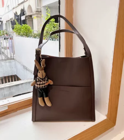 Viney真皮包包女2024新款托特包小众...