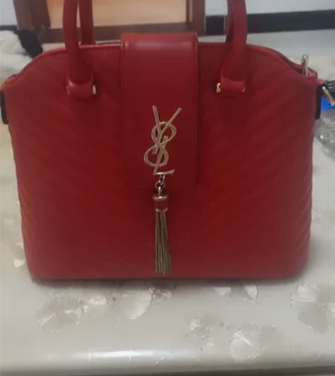 蒙娜丽莎女包。实体店买的，结婚时候用的，买...