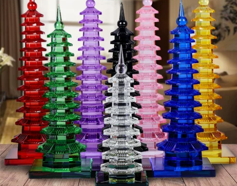 文昌塔旗舰店13十三层摆件9九层水晶学生书...