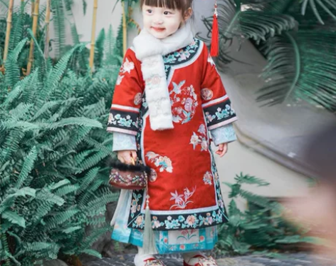 舒栗【锦年】格格装拜年服汉服女童国风 11...