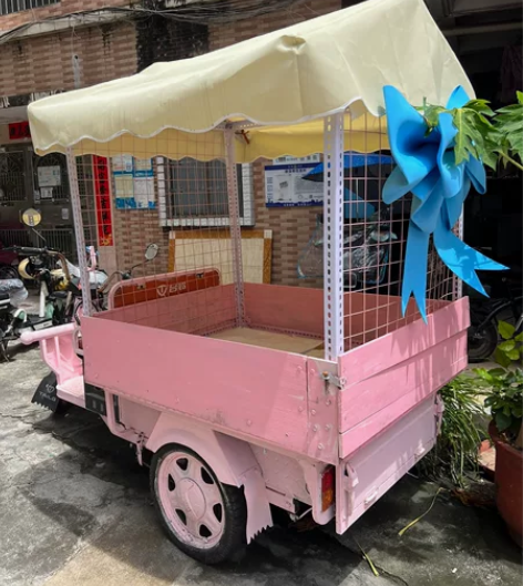 摆摊甜品车整车出，新买的雨棚。台铃电动车8...