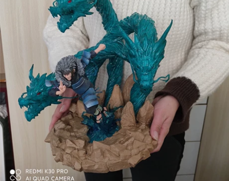 二代火影千手扉间水龙弹 地台可亮灯,有金属...