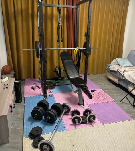 出售杠铃片 卧推凳 杠铃架 65公斤铁片3...