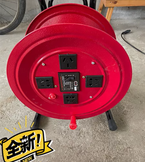 #粉丝福利# 加厚金属线盘电缆盘收线器电线...