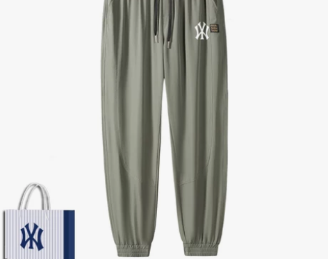 夏季冰丝休闲裤男士宽松薄款速干运动裤子潮流...