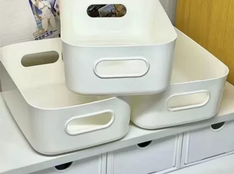 杂物收纳盒桌面塑料方形收纳筐家用厨房整理化...