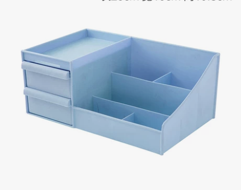 家用大号塑料抽屉式化妆品收纳盒桌面梳妆台口...