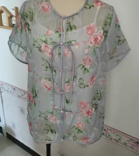 新中式对襟防晒衫，大码，适合140斤及以下...