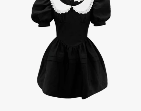 下蛋喵2023春夏新品女圆领甜美泡泡袖娃娃...