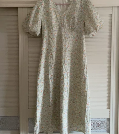 油画公主 清新甜美 韩系少女 泡泡袖 可遮...