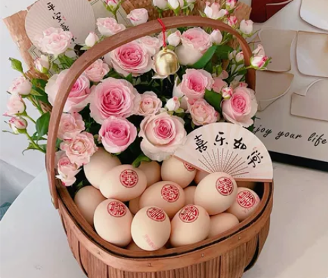月子鸡蛋手提花篮 感兴趣的话点“我想要”和...
