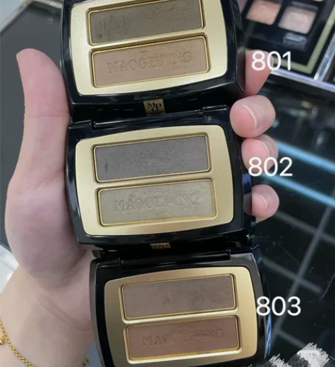 新品毛戈平双色眉影粉女自然防水持久不易脱色...