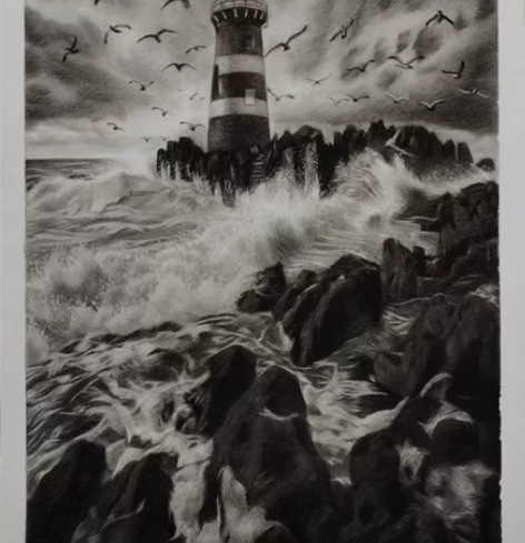 现成品素描风景作品，三幅作品均为4k大小，...