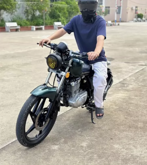 二手摩托车 铃木复古太子150cc-墨绿色...