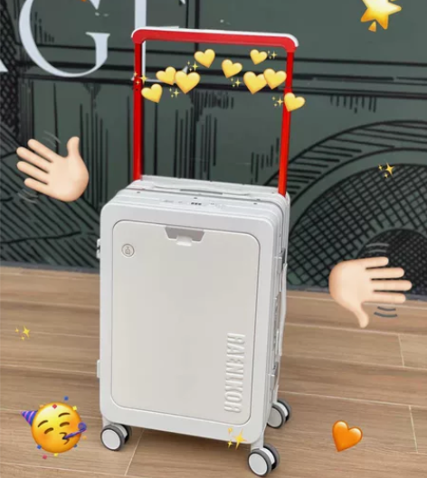 朗客拉链铝框前开盖行李箱20寸登机箱22寸...