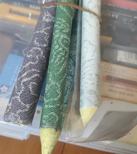 [火]黄色宣纸的擦笔  1/个 三只中号，...