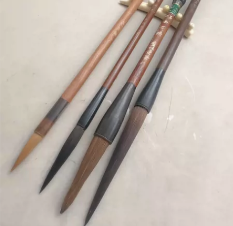 80年代极品硬毫4支打包，长峰斗笔，双马牌...