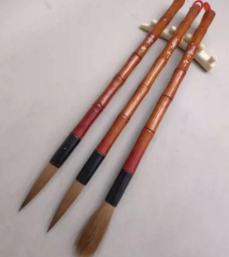 80年代极品狼毫3支打包，小长峰老齐笔，红...