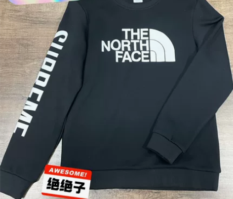 男北面卫衣春长袖T恤纯棉薄绒内里休闲尾货清...