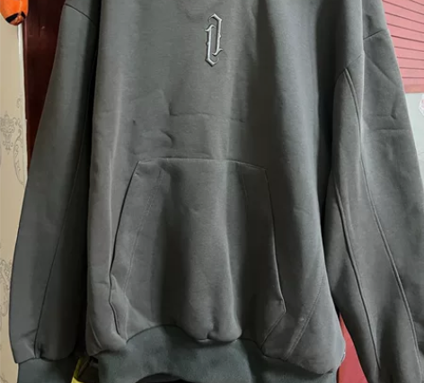 吉业重工社恐i人重磅高领卫衣男灰色加绒冲锋...