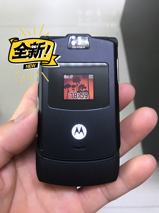原装摩托罗拉V3黑色库存机国外巴西版本，货...
