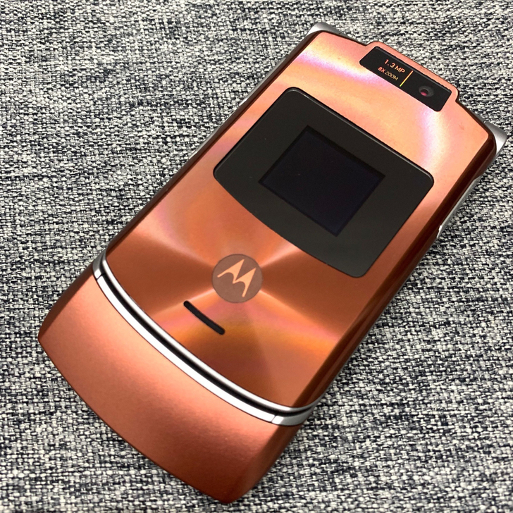 摩托罗拉v3xx经典翻盖手机原装金属外壳怀...