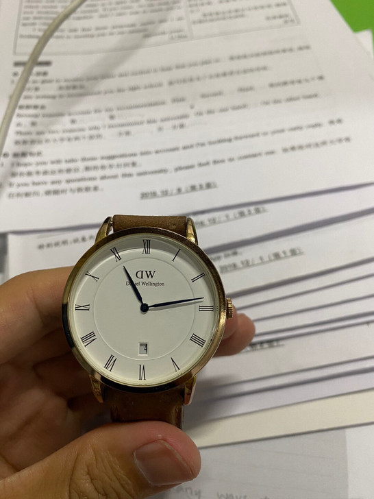 dw蓝针手表男 38mm丹尼尔惠灵顿