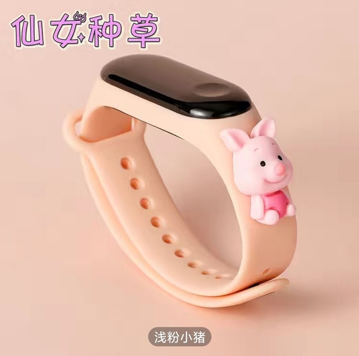 卡通电子手表功能:时间、日历、读秒、夜光、...